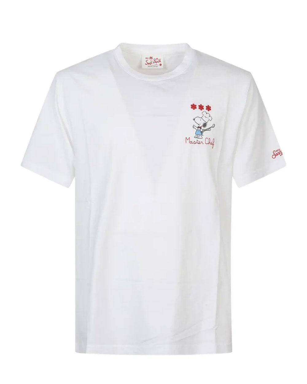 MC2 SAINT BARTH T-shirt Mc2 Saint Barth uomo Portofino Snoopy chef bianco POT000107966L 01 