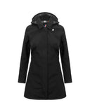 K-WAY women's jacket K7127JW MATHY BONDED JERSEY Black zip closure pockets slim fit logo