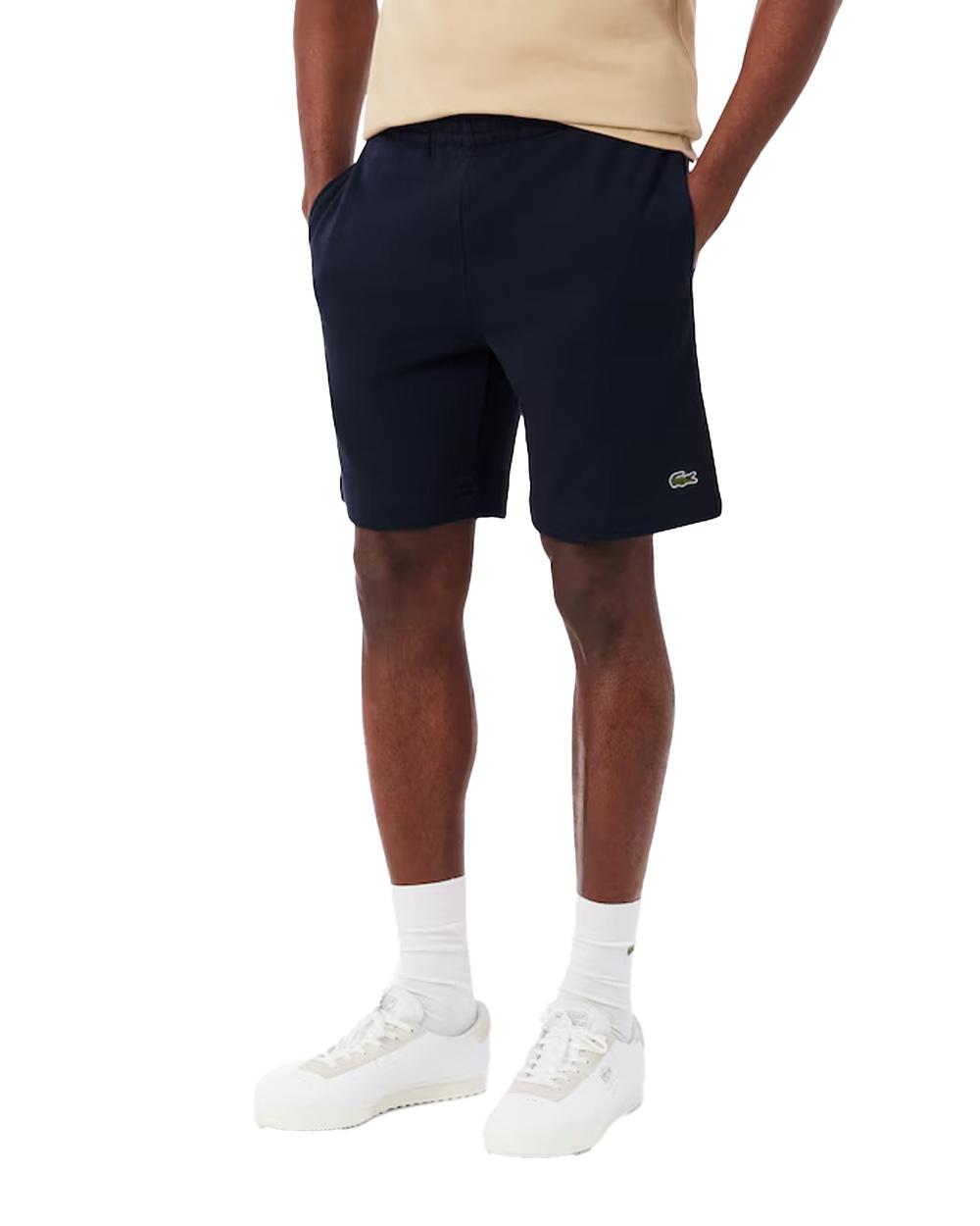LACOSTE Bermuda LACOSTE uomo GH9860 Blu coulisse taglio dritto tasche coccodrillo GH9860 166 
