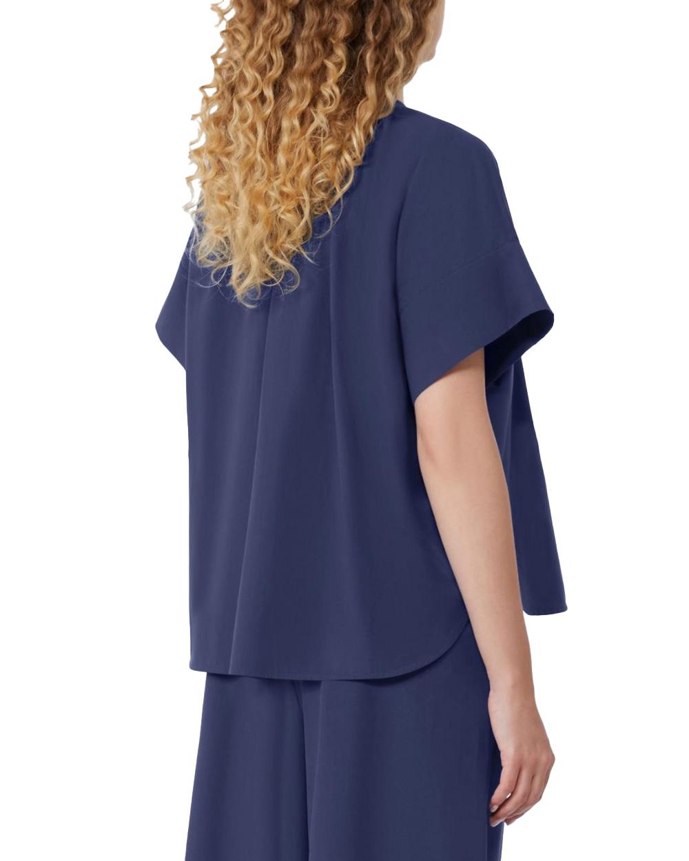 WEEKEND Camicia WEEKEND donna EDUCATA 2615111172600 Blu over popeline cotone girocollo maniche corte 2615111172600 008 