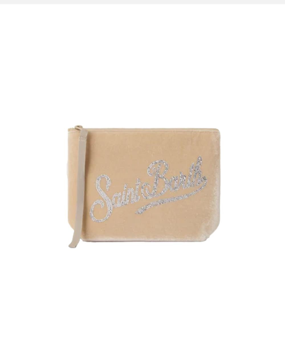 MC2 SAINT BARTH Pochette MC2 SAINT BARTH unisex Aline Velvet ALI001400267L Beige effetto ciniglia zip ALI001400267L 11 
