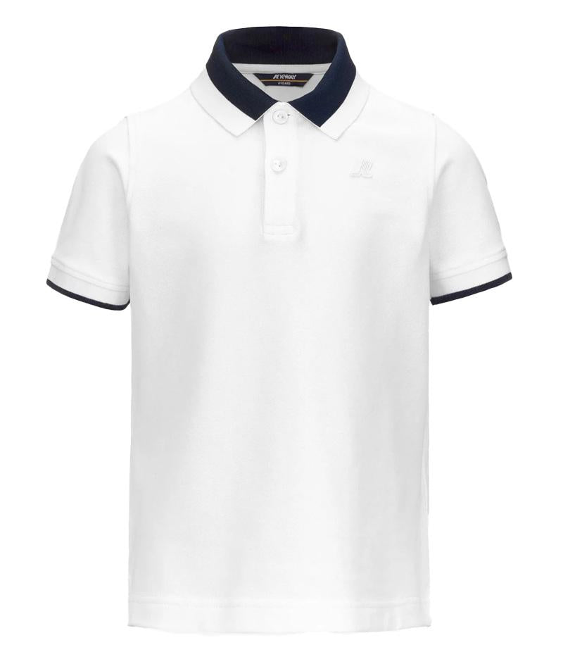 K-WAY Polo K-way bambino K6126PWR 001 bianca ventoux K6126PWR 001 