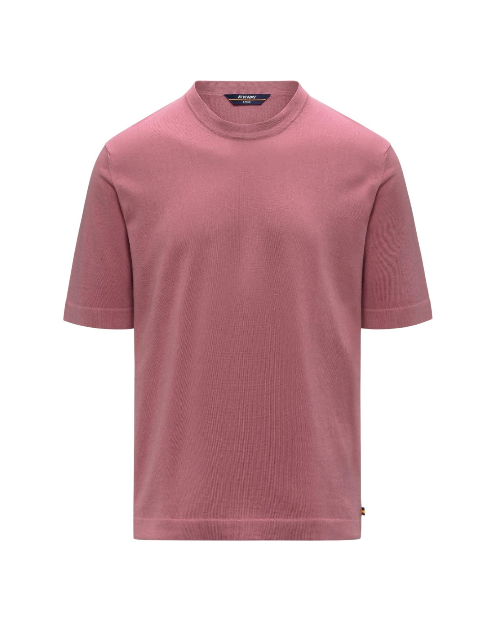 K-WAY T-shirt K-WAY uomo K4126SW1 WH7 Rosa K4126SW WH7 
