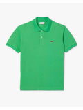 Polo LACOSTE uomo 1212 Verde cotone bordi a costine taglio classico