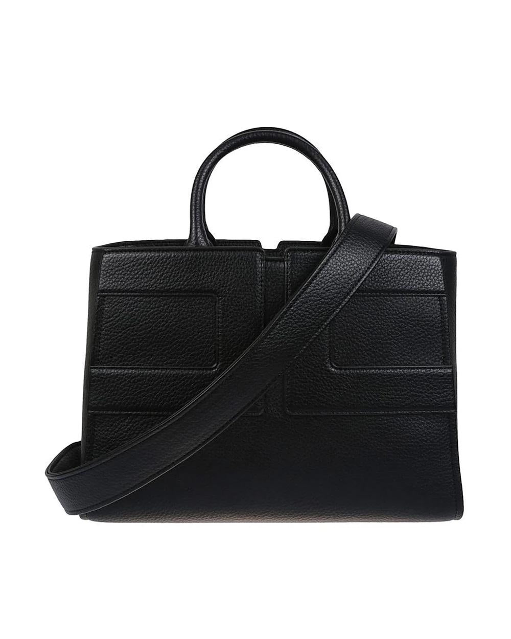 ELISABETTA FRANCHI Borsa ELISABETTA FRANCHI donna BS34A56 Nera tote grande effetto pelle shape morbida BS34A56 110 