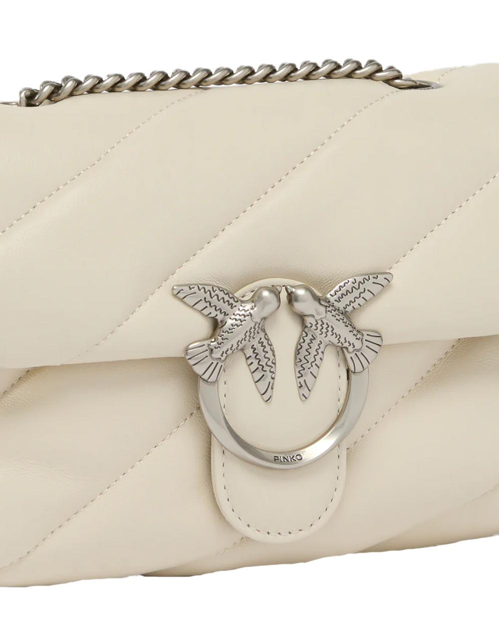 PINKO Borsa PINKO donna MINI LOVE BAG PUFF 100039A0F2 Bianca nappa pelle trapuntatura tracolla 100039A0F2 Z14O 