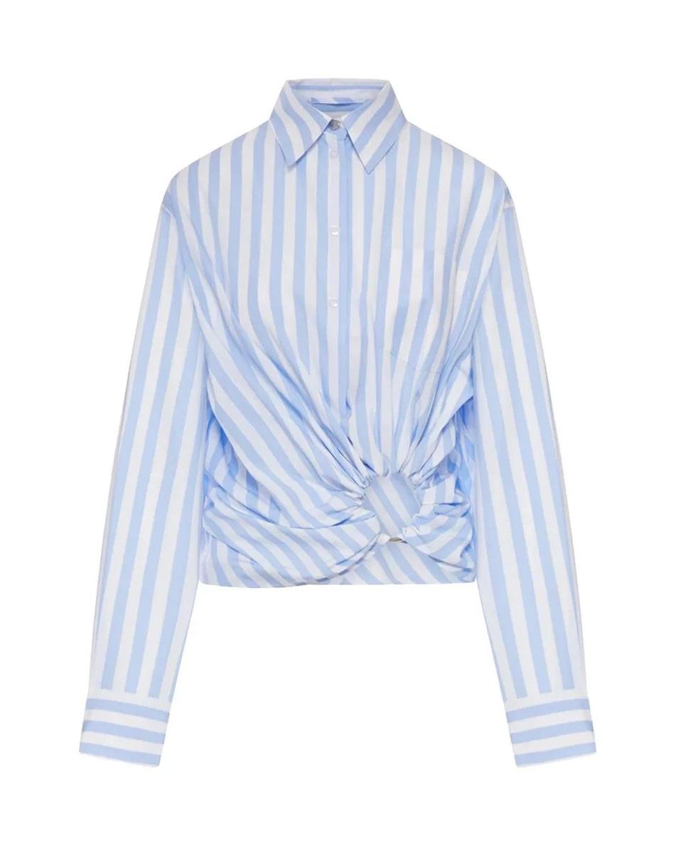 SPORTMAX Camicia Sportmax donna 2612111012600 003 Fatti in popeline rigato Azzurro<BR/> 2612111012600 003 
