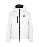 Giubbino K-way uomo Annecy K31337W bianco antigoccia logo