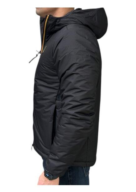 K-WAY Giubbino K-way uomo K31337WUSY Annecy Nero con cappuccio tessuto tecnico K31337W USY 