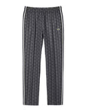 Pantalone LACOSTE uomo XH1440 Nero jacquard tasche a filetto coulisse con cordoncino in vita coccodrillo