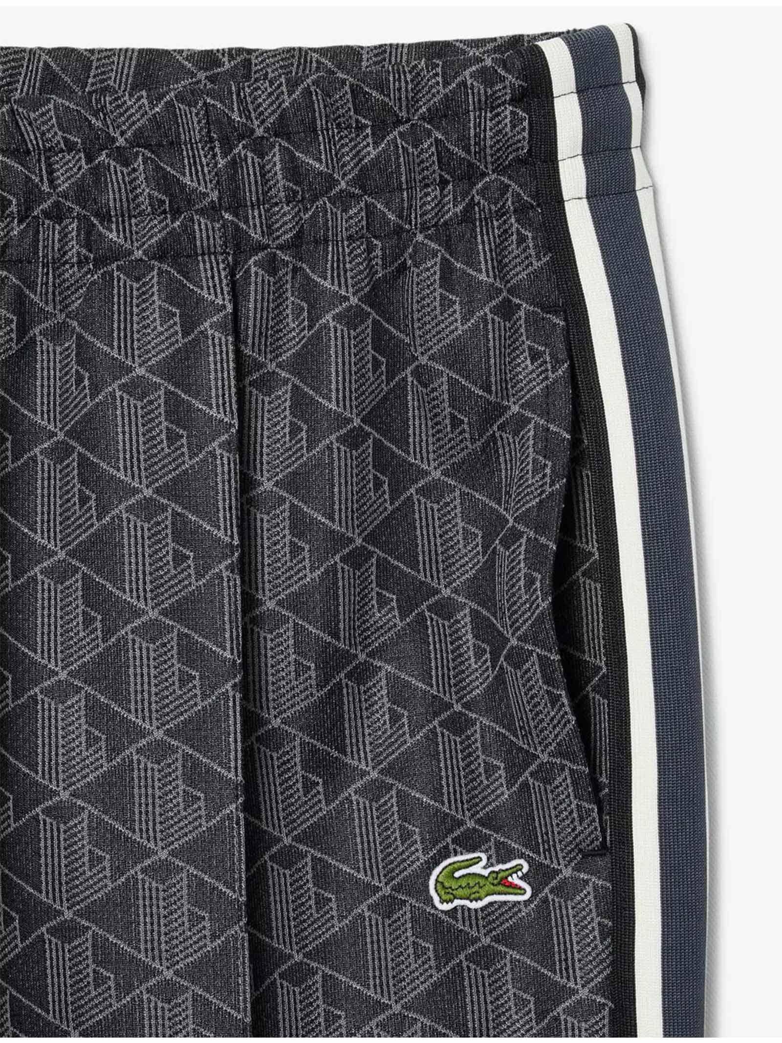 LACOSTE Pantalone LACOSTE uomo XH1440 Nero cotonemonogramma vintage tascheoulisse XH1440 4PC 