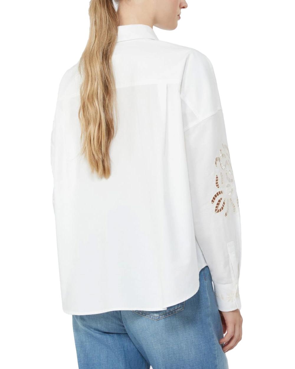 WEEKEND Camicia WEEKEND donna FONTE 2615111022600 Bianca boxy popeline cotone bottoni fondo stondato 2615111022600 001 
