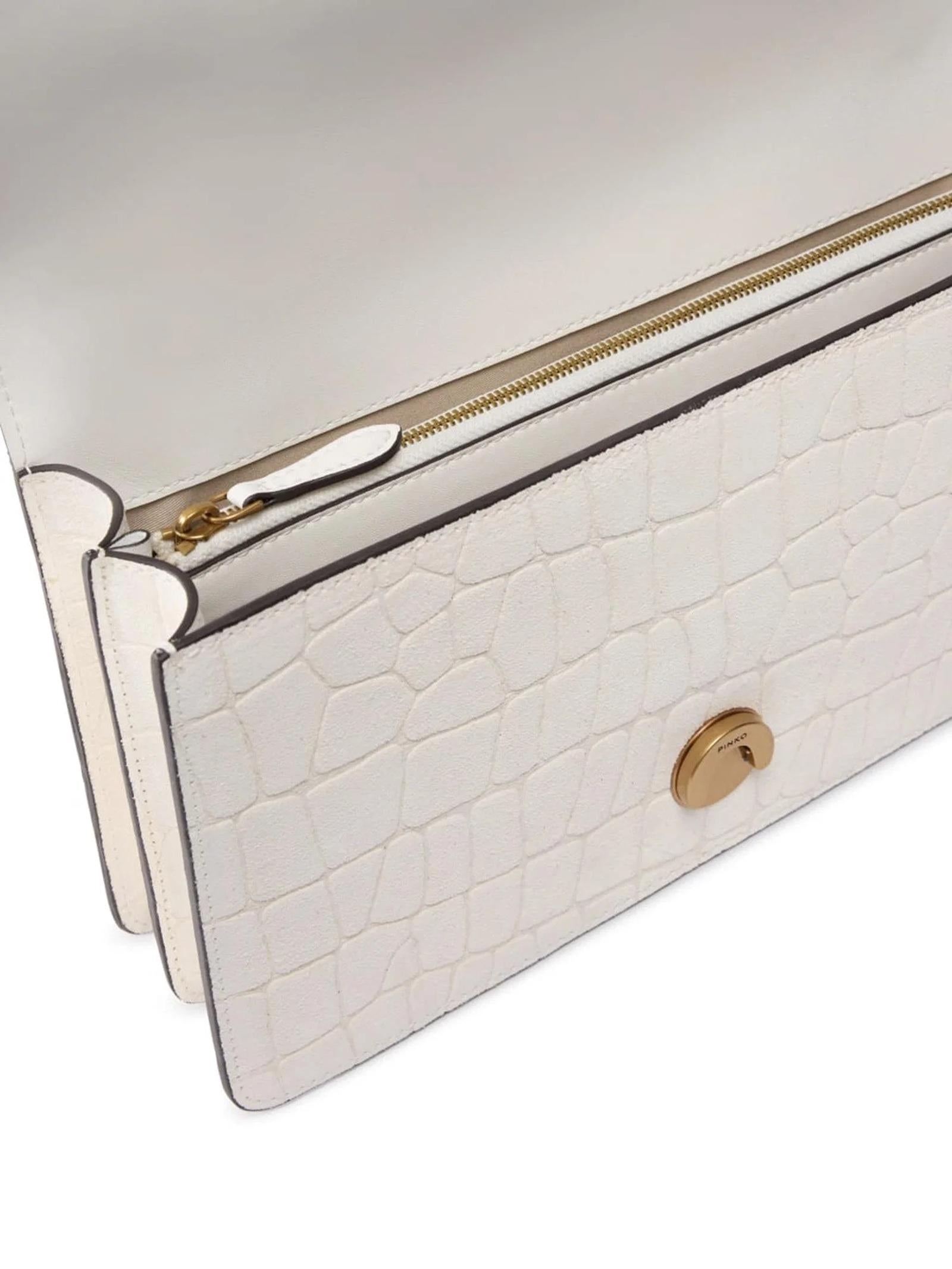 PINKO Borsa Pinko donna 100074A2YW Z15Q Love One Mini Dc Cocco Bianco<BR/> 100074A2YW Z1Q 