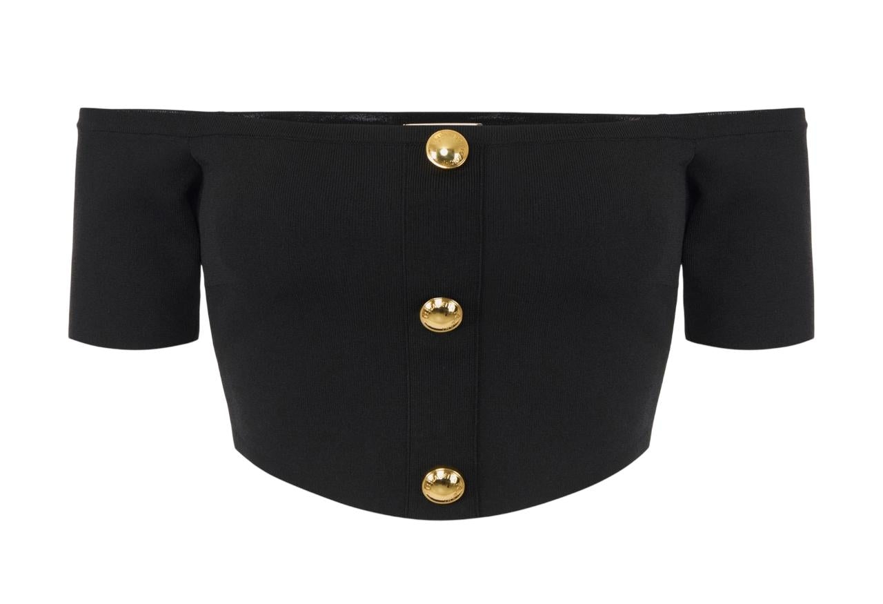 ELISABETTA FRANCHI Top Elisabetta Franchi donna TK86B62E2110 The Explorer Nero<BR/> TK86B62E2 110 