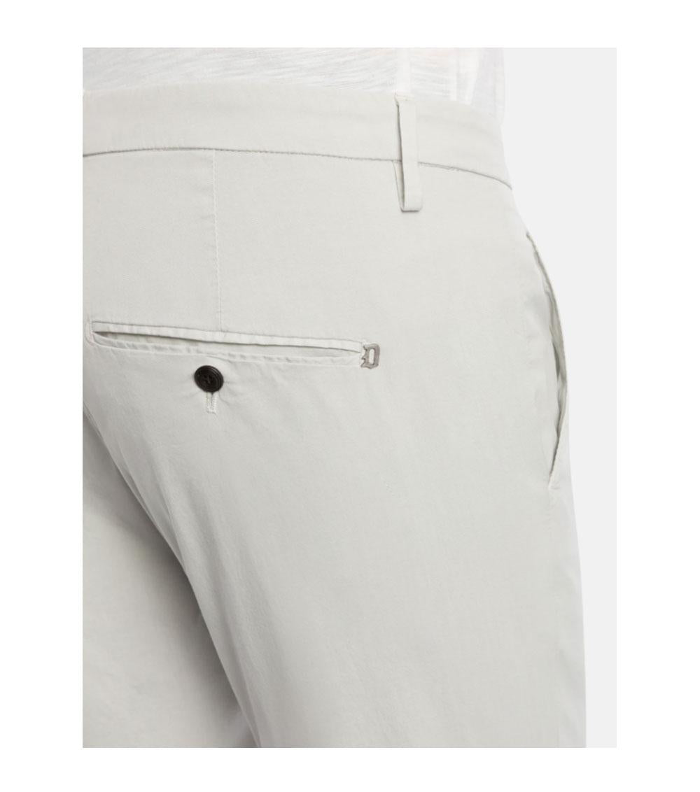 DONDUP Pantalone Dondup uomo Gaubert UP235GSE046U ghiaccio slim in gabardina leggera <BR/> UP235GSE046U 021 