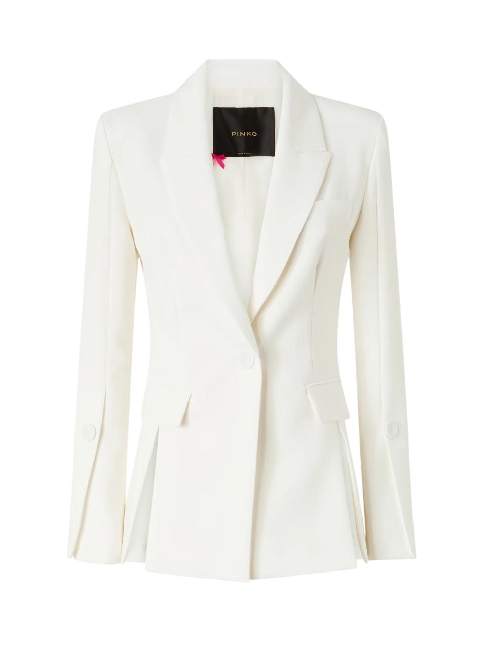 PINKO Giacca Pinko donna 106615A32Z Z07 Carciofo in tela tecnica Bianco<BR/> 106615A32Z Z07 