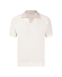 Polo GRAN SASSO uomo 5716518045 Bianca skipper maglia collo contrasto