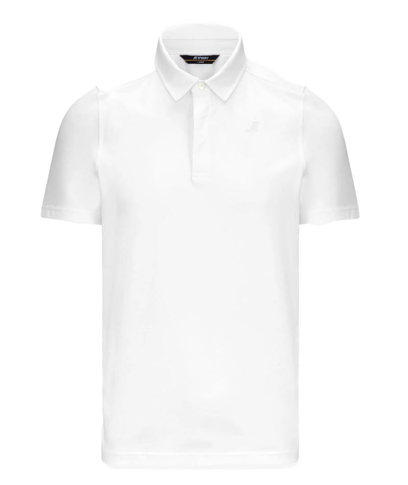 K-WAY Polo K-way uomo K61419W 001 bianca vincelle light stretch K61419W 001 
