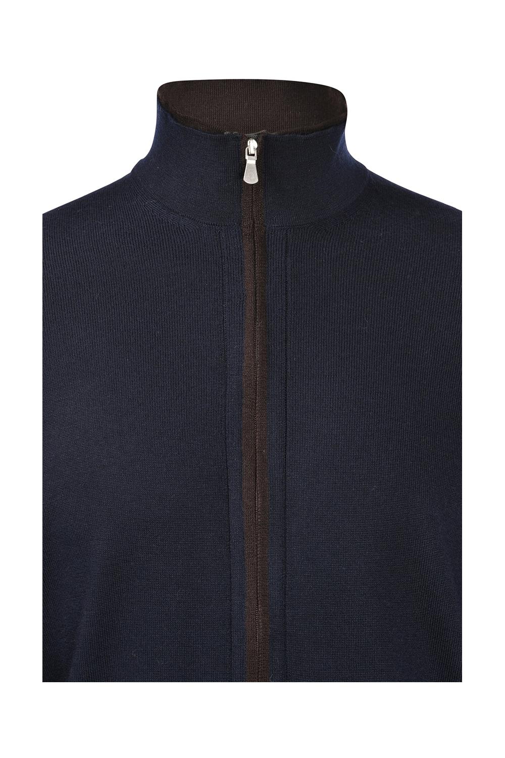 GRAN SASSO Cardigan Gran Sasso uomo 5714214223 blu full zip bottone<BR/><BR/> 5714241223 598 