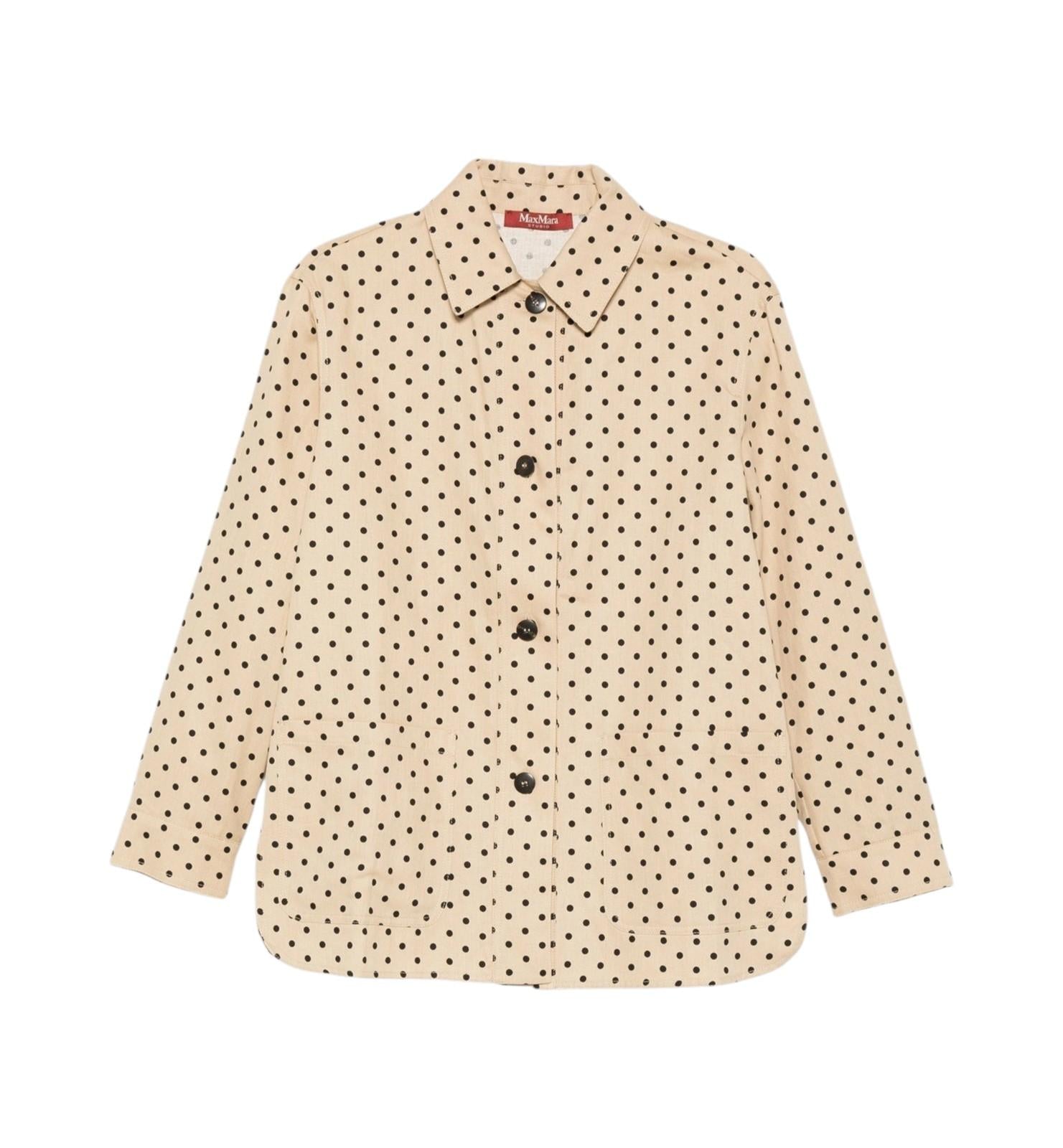 STUDIO Blusa Studio donna 2616191022600 003 Panino in cotone e lino a pois Avorio<BR/> 2616191022600 003 