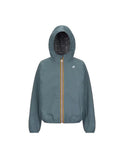 Giubbino K-way bambino K21371WR H04 JACK STRETCH DOT verde menta cappuccio