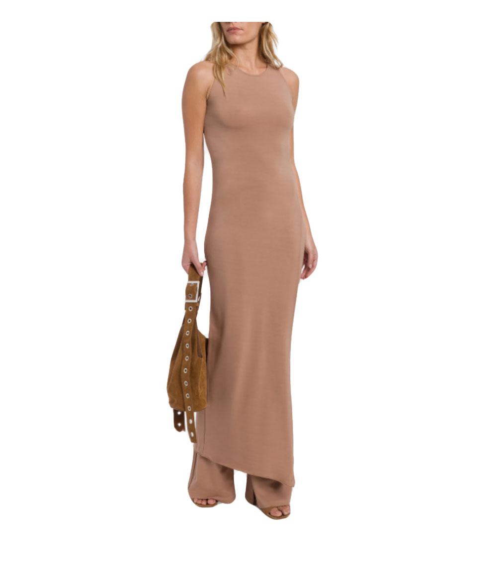 DONDUP Abito Dondup donna DA513JS0316D cipria lungo jersey viscosa<BR/> DA513JS0316D 706 