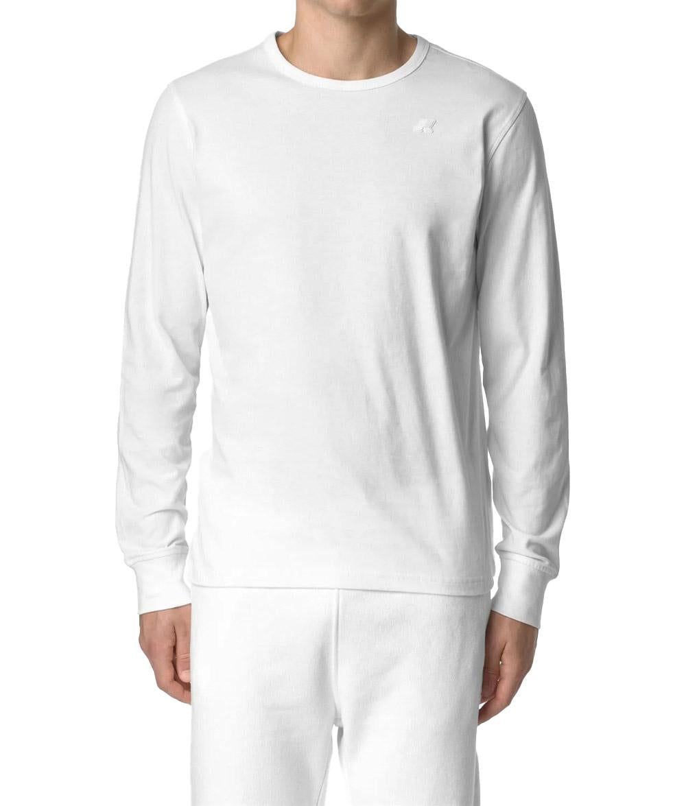 K-WAY Maglia K-way uomo K8136DWK42 Elmer Js Peach bianca K8136DW K42 