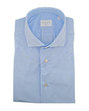 Camicia XACUS uomo ACT558ML11460 Celeste tessuto elasticizzato vestibilità slim fit collo francese