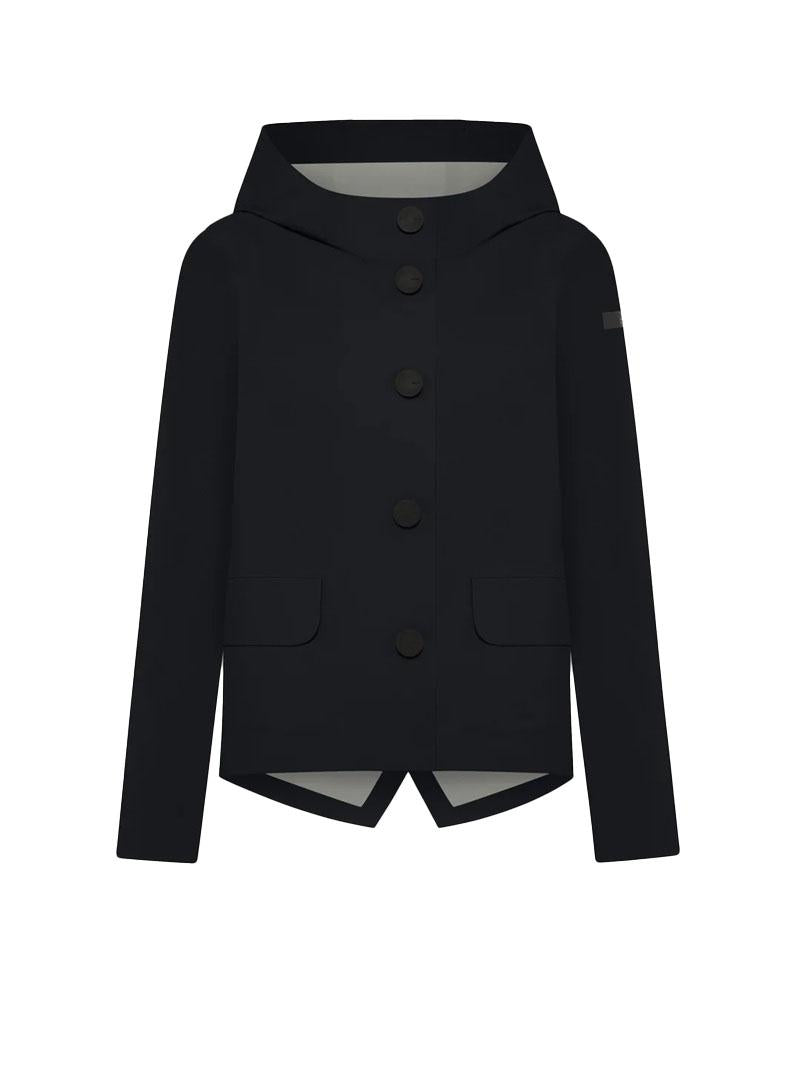 RRD Giubbino RRD donna 25504 60 Montecristo Color Hood Wom Jkt Blue Black bottoni a pressione cappuccio 25504 60 
