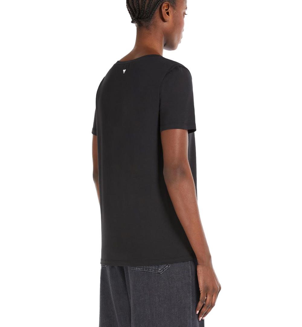 WEEKEND T-shirt Weekend donna Multib 2515371011600 Nera manica corta cotone elastan girocollo logo 2515371011600 003 