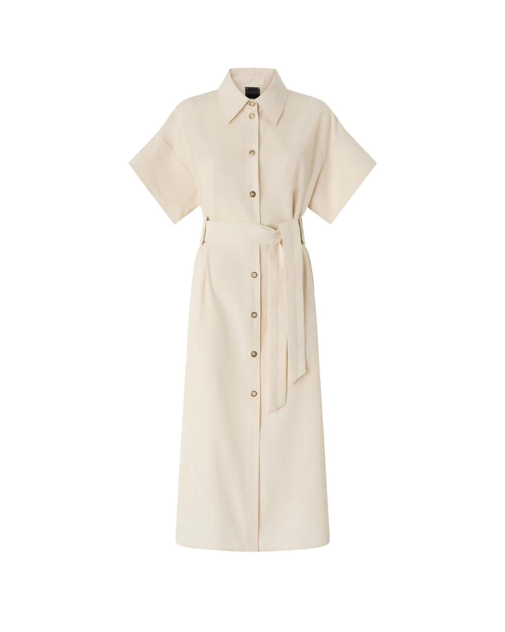 PINKO Abito PINKO donna ALESHA 106309A2ER Beige cotone colletto stile camicia tasche 106309A2ER C03 