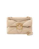 PINKO women's CLASSIC LOVE BAG PUFF 100038A0F2 Beige nappa leather quilting shoulder strap