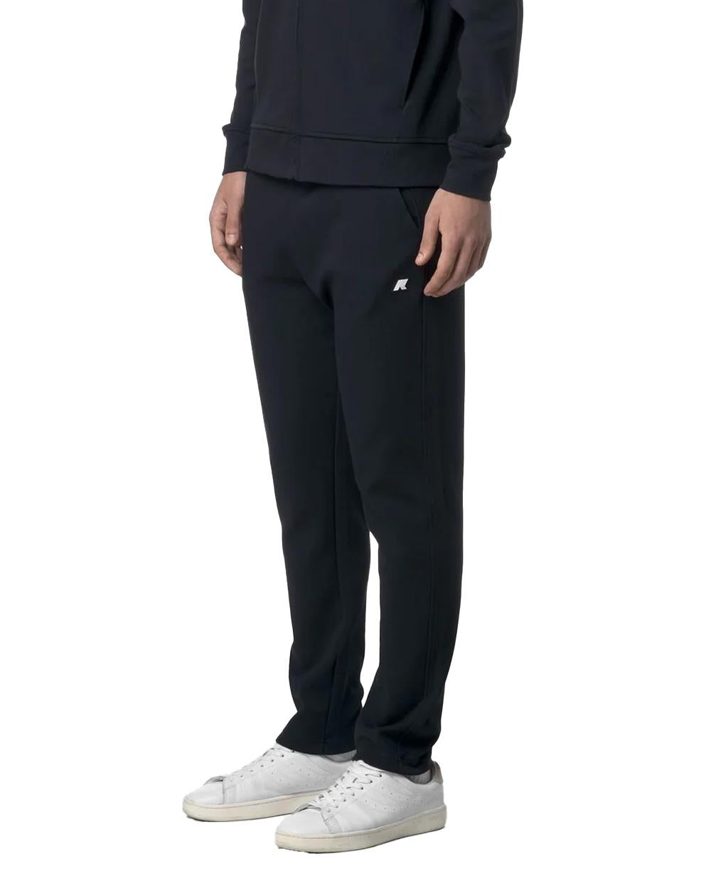 K-WAY Pantalone K-WAY uomo K8132QW ITON INTERLOCK Blu bordo vita elastico coulisse tasche fitting regolare K8132QW K89 