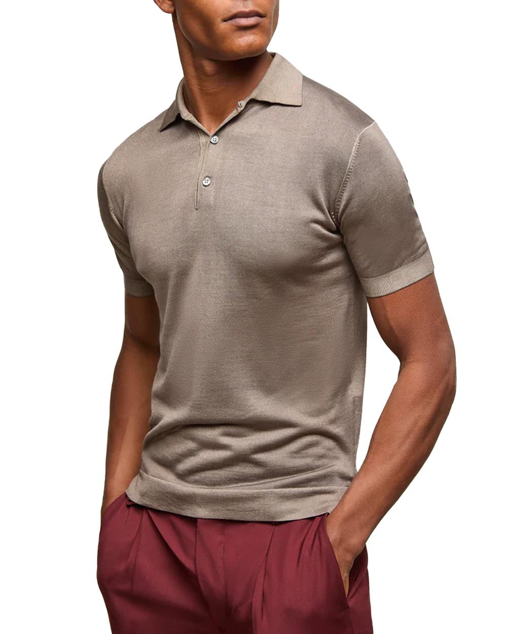 L.B.M. 1911 Polo L.B.M. 1911 uomo 641069016 Nocciola seta fondi in costina zero pilling 641069016 3 