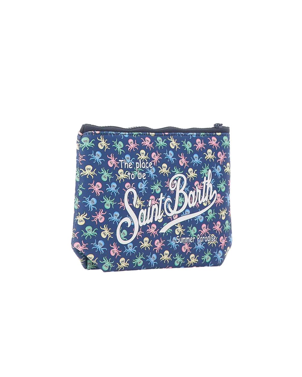 MC2 SAINT BARTH Pochette MC2 SAINT BARTH uomo ALINE ALIN00100117L Blu stampa polipi logo zip ALIN00100117L 61 