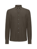 Camicia RRD uomo 26256 86 Techno Wash Piquè Shirt in jersey stretch Tabacco