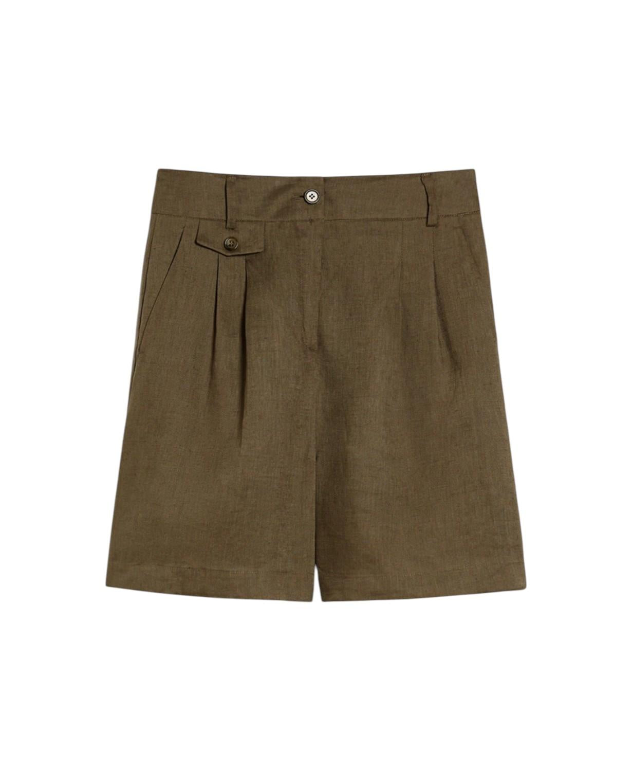 PENNYBLACK Bermuda Pennyblack donna 2611141023200 004 Addobbo in puro lino Kaki<BR/> 2611141023200 004 