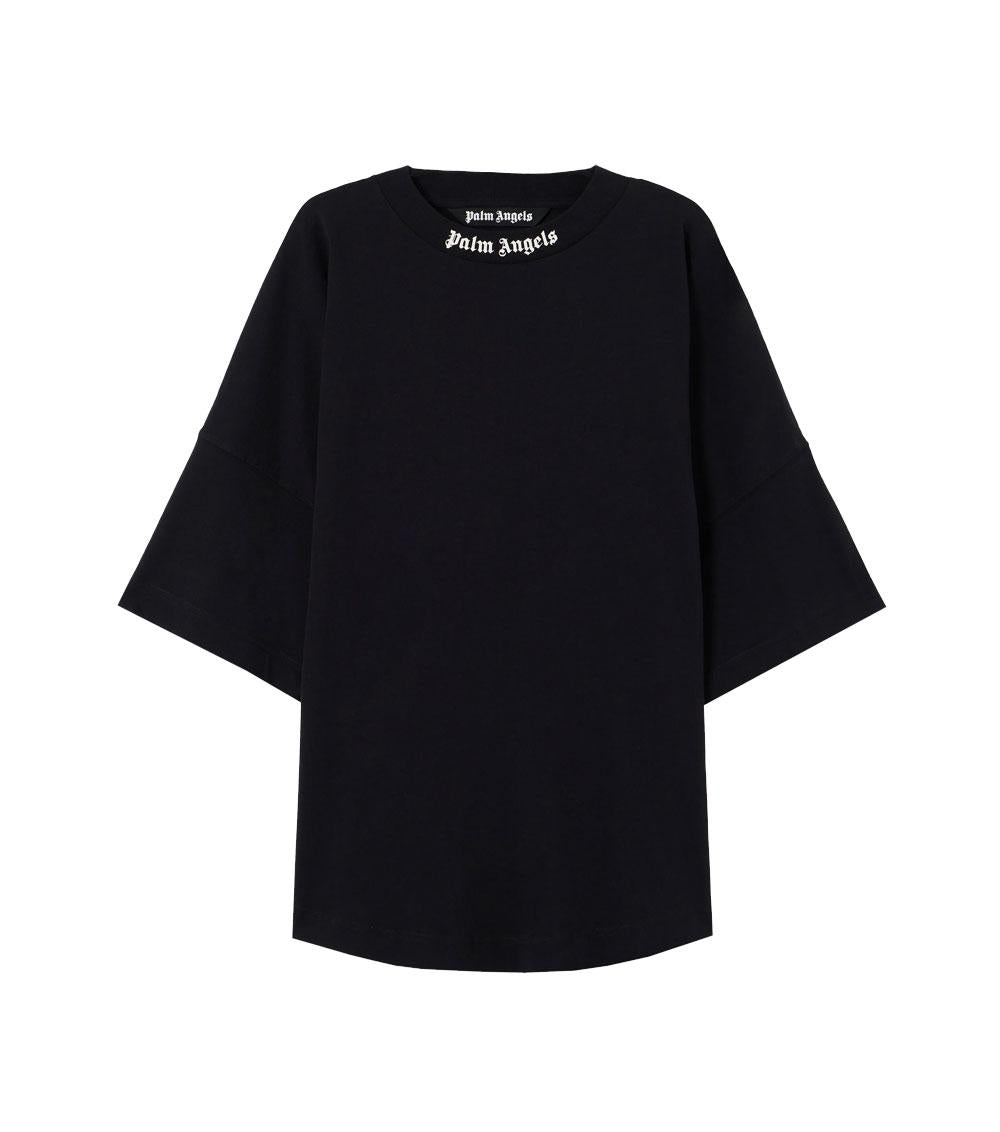 PALM ANGELS T-shirt Palm Angels uomo PMAA10BS26JER001 nera logo classico sopra<BR/> PMAA10BS26JER001 1003 