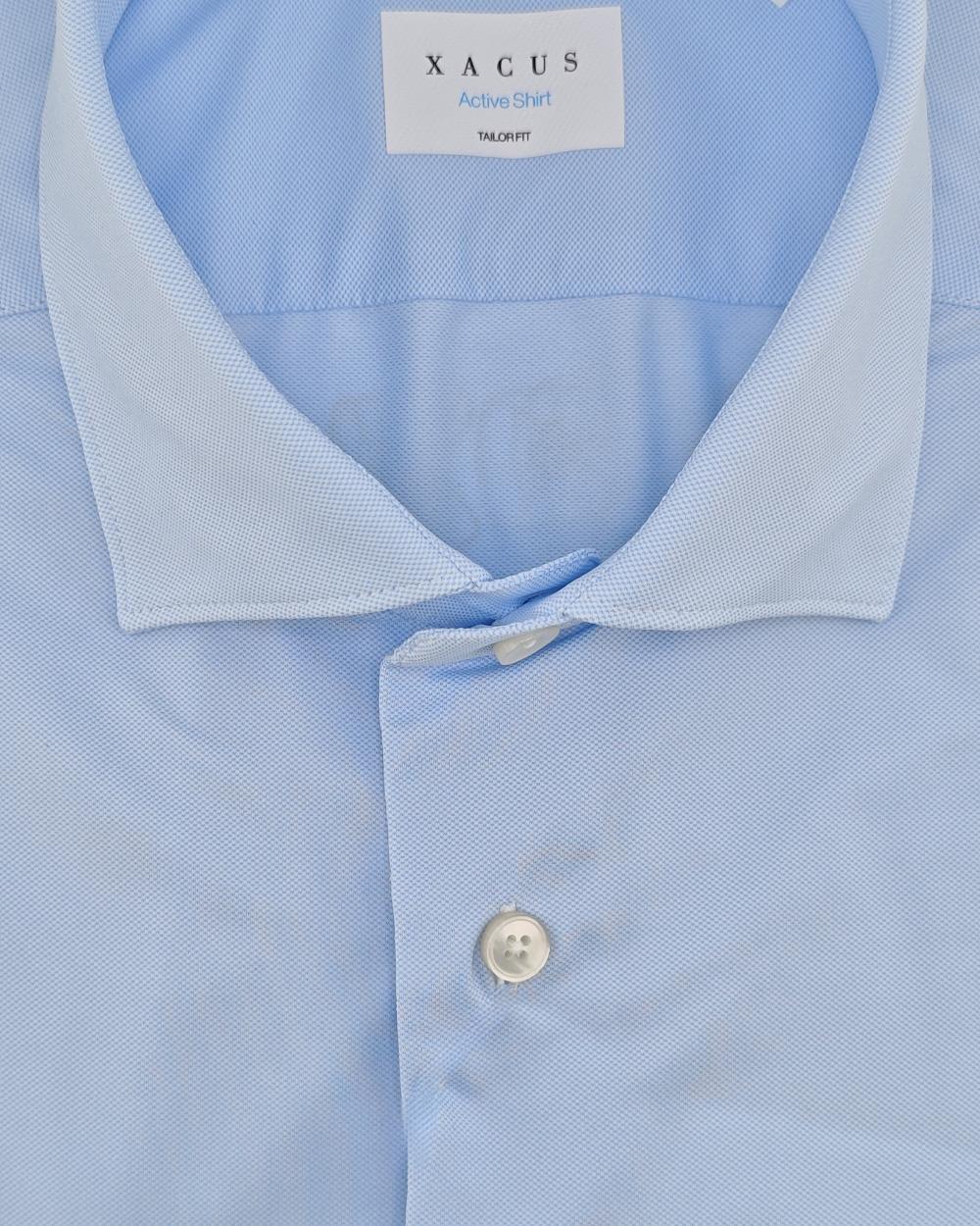 XACUS Camicia XACUS uomo ACT558ML11460 Celeste tessuto elasticizzato vestibilità slim fit collo francese ACT558ML11460 002 