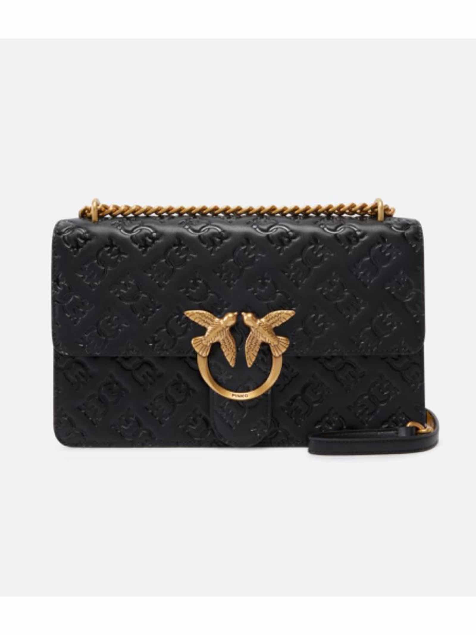 PINKO Borsa Love Bag a tracolla in pelle con logo 100941 A1YB Z99Q 