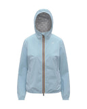 Giubbino K-WAY donna K21346W LIL 2.0 STRETCH DOT Celeste impermeabile antivento idrorepellente traspirante