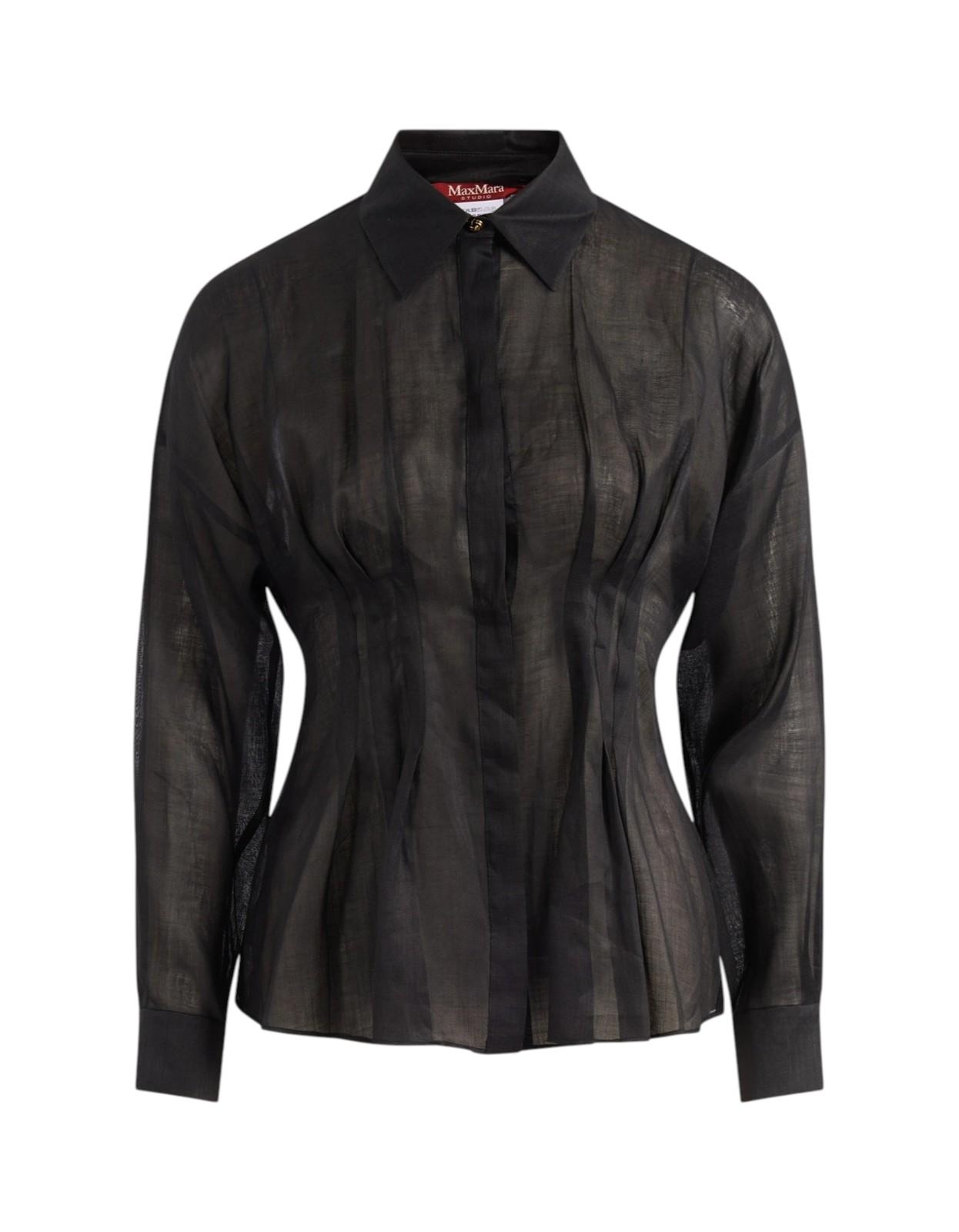 STUDIO Camicia Studio donna 2616111042600 003 Ora in tela ramié Nera<BR/> 2616111042600 003 