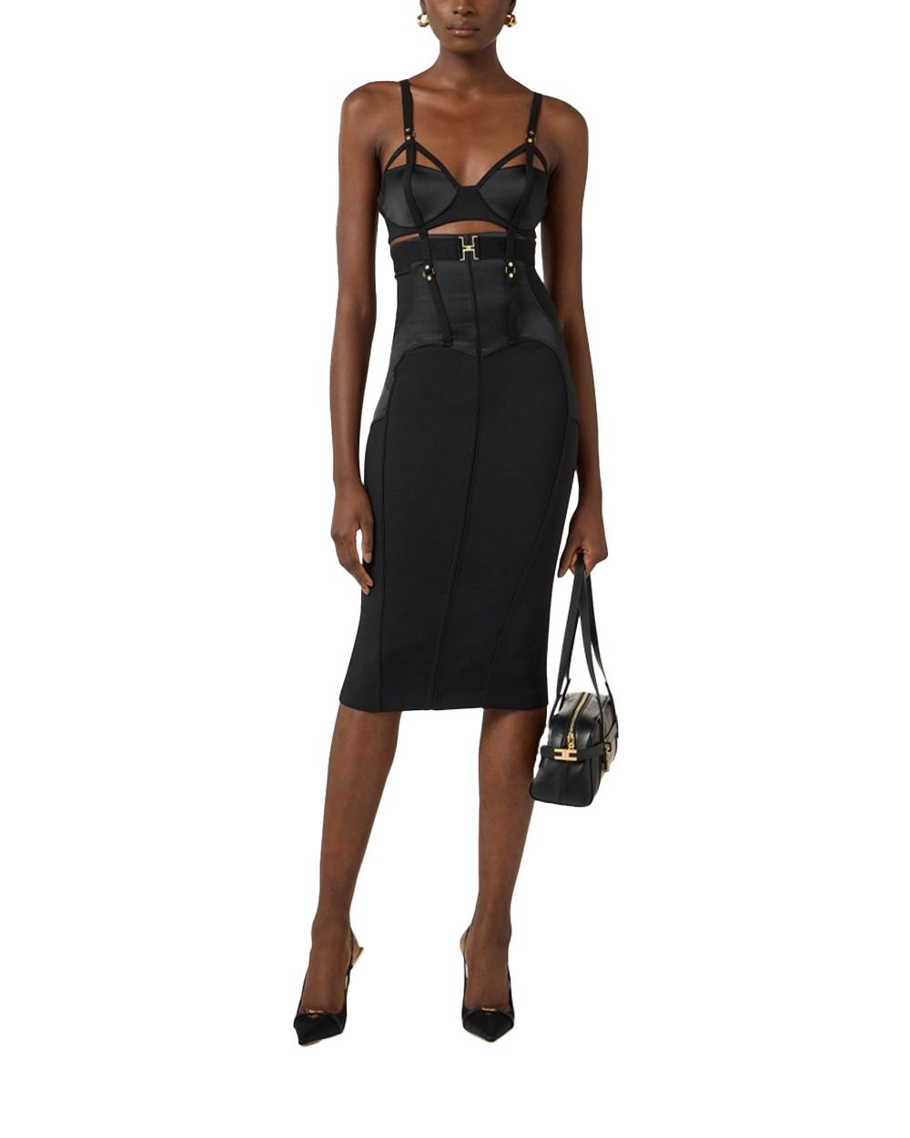 ELISABETTA FRANCHI Abito ELISABETTA FRANCHI donna AB88162E2 Nero aderente tubino spacco AB88162E2 110 