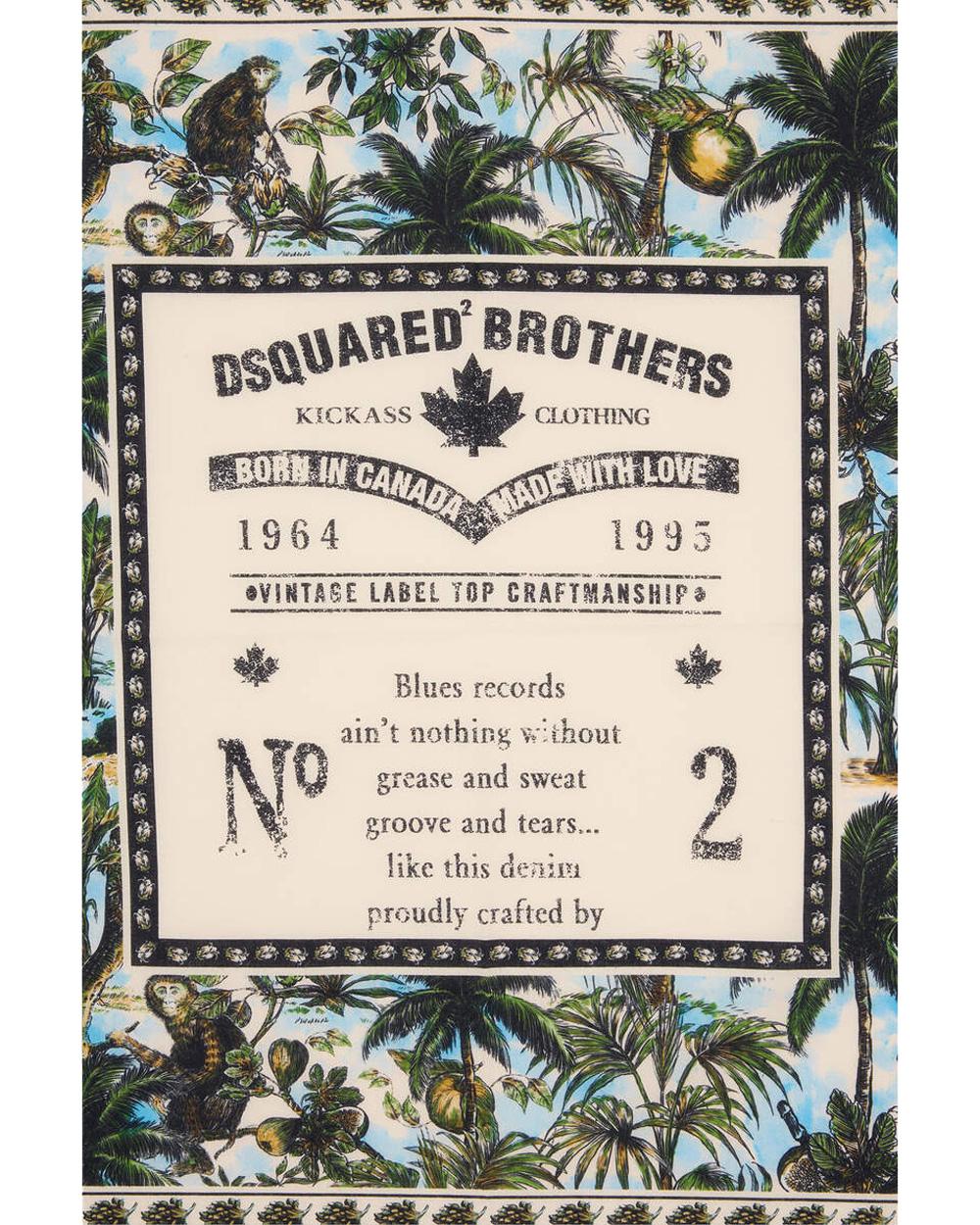 DSQUARED2 Foulard DSQUARED2 uomo FUM001708C08760 Multicolore cotone stampa grafica FUM001708C08760 M037 