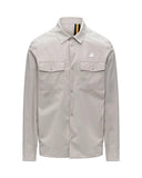 K-WAY men's jacket K5138MW UMBERT STRETCH 2LAYERS Beige windproof breathable shirt collar pockets
