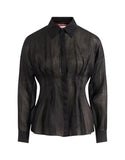 Camicia Studio donna 2616111042600 003 Ora in tela ramié Nera