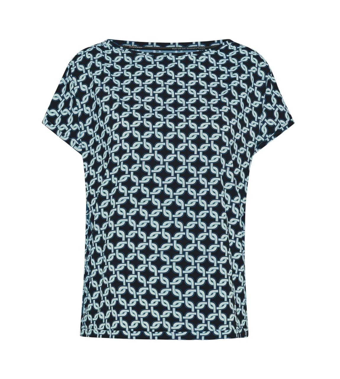 RRD Maglia RRD donna 26721 60 Lace Square Wom Shirty fantasia Nero Azzurro<BR/> 26721 60 