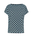 RRD Women's Sweater 26721 60 Lace Square Wom Shirty patterned Black Light Blue