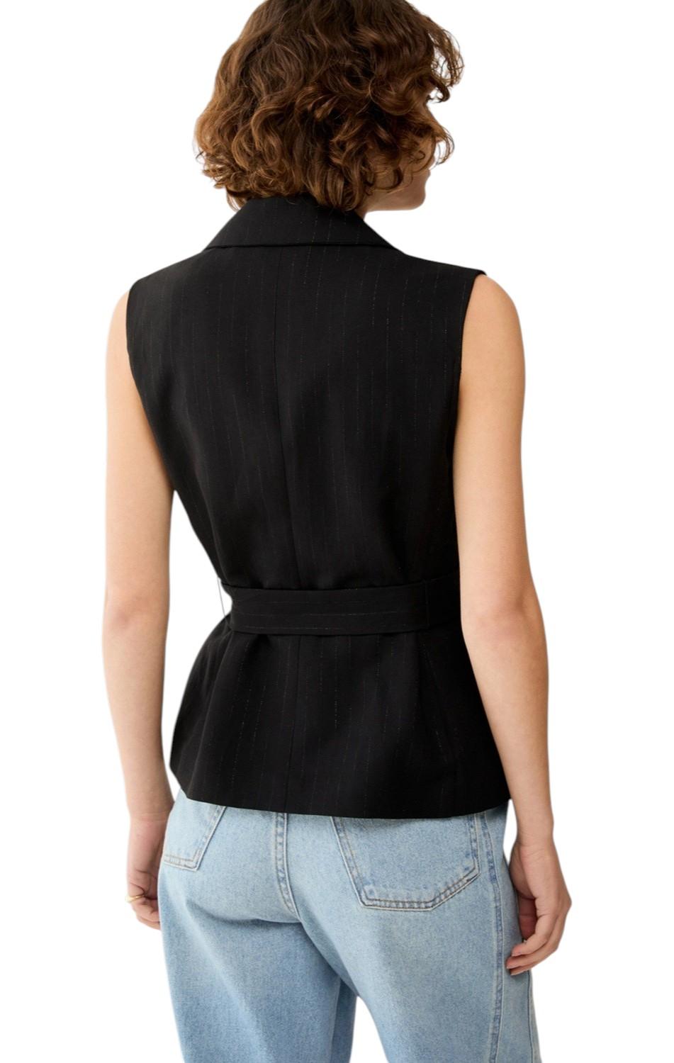 PENNYBLACK Gilet Pennyblack donna 2611151032200 002 Girello a disegno gessato lamé Nero<BR/> 2611151032200 002 