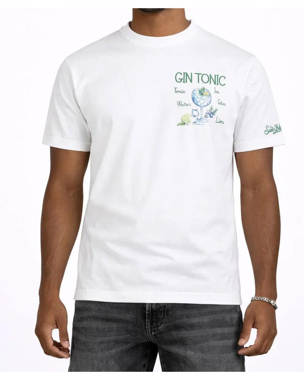 MC2 SAINT BARTH T-shirt Mc2 Saint Barth uomo Portofino Gin tonic bianca POT000102489L 01N 